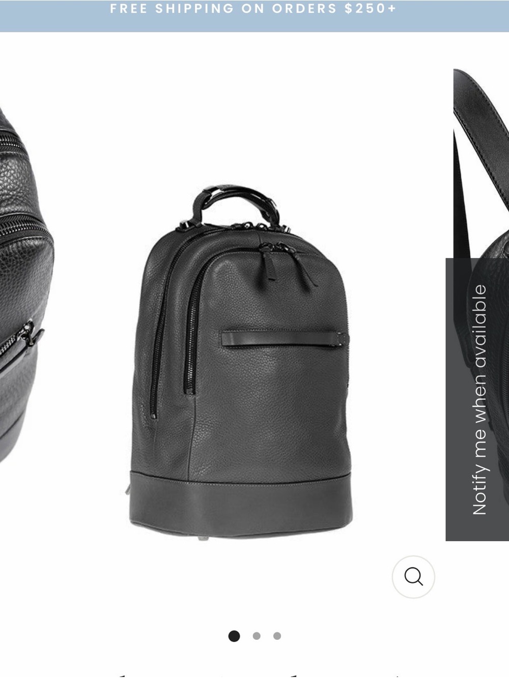 New mackage leather pebble croydon backpack
